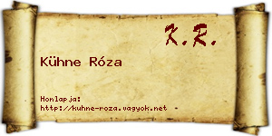 Kühne Róza névjegykártya
