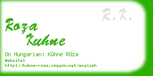 roza kuhne business card