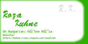 roza kuhne business card